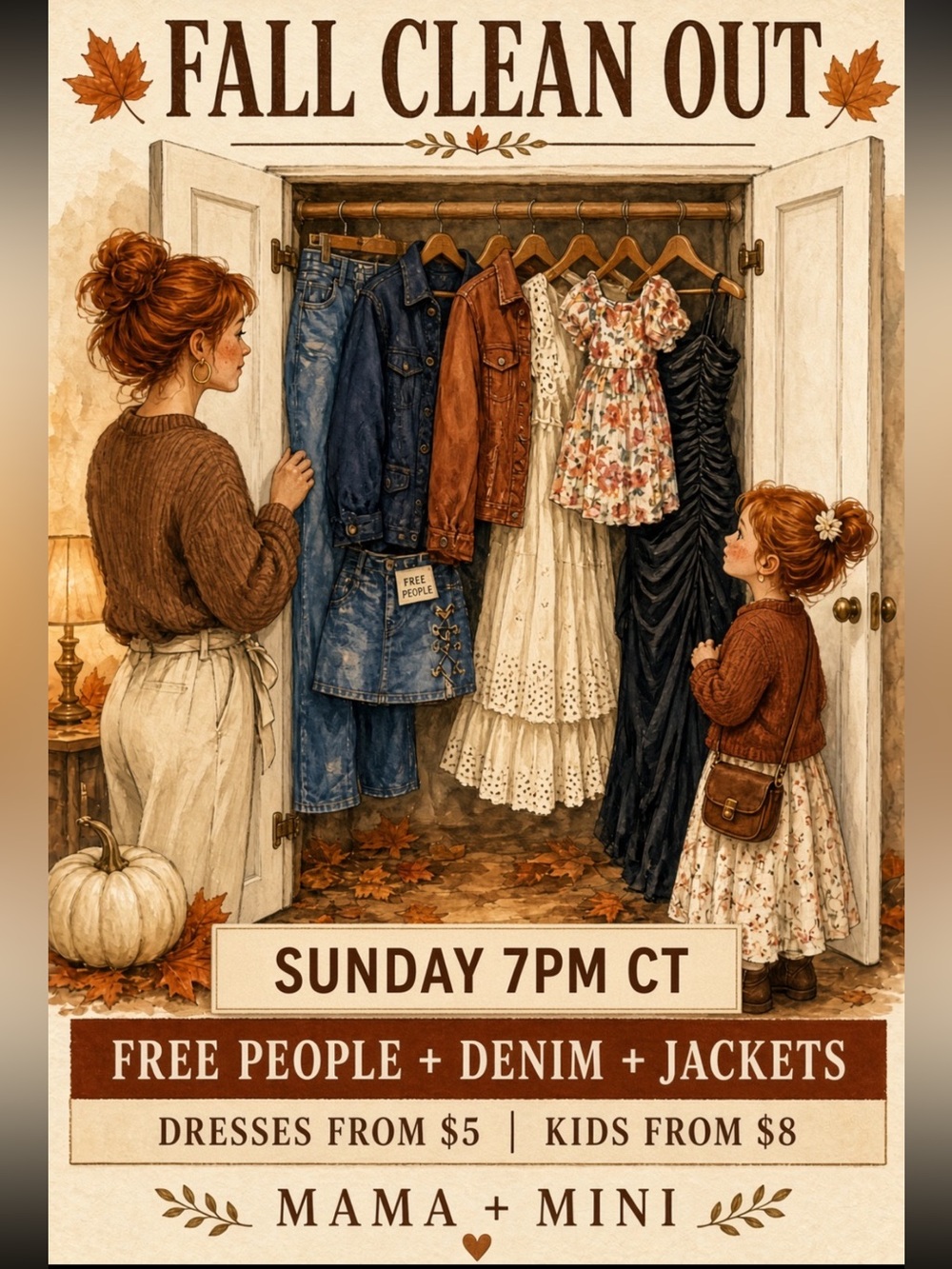 Mamas & Minis Fall Clothes | Starts at $5 & $10 | Sun 7pm